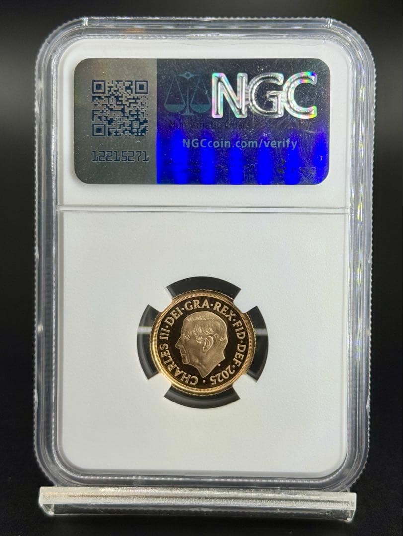 2025 チャールズ3世 ロイヤルアームズ 1/2ソブリンPF70UC FODI