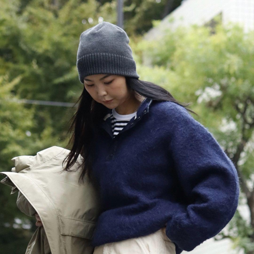 新品 ナナミカ 青 ゴアテックスインフィニウムウインドストッパービーニー