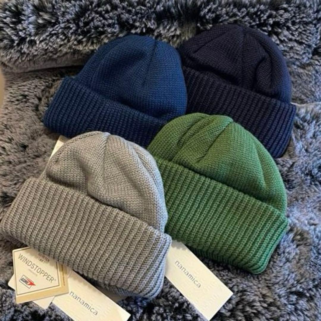 新品 ナナミカ 青 ゴアテックスインフィニウムウインドストッパービーニー