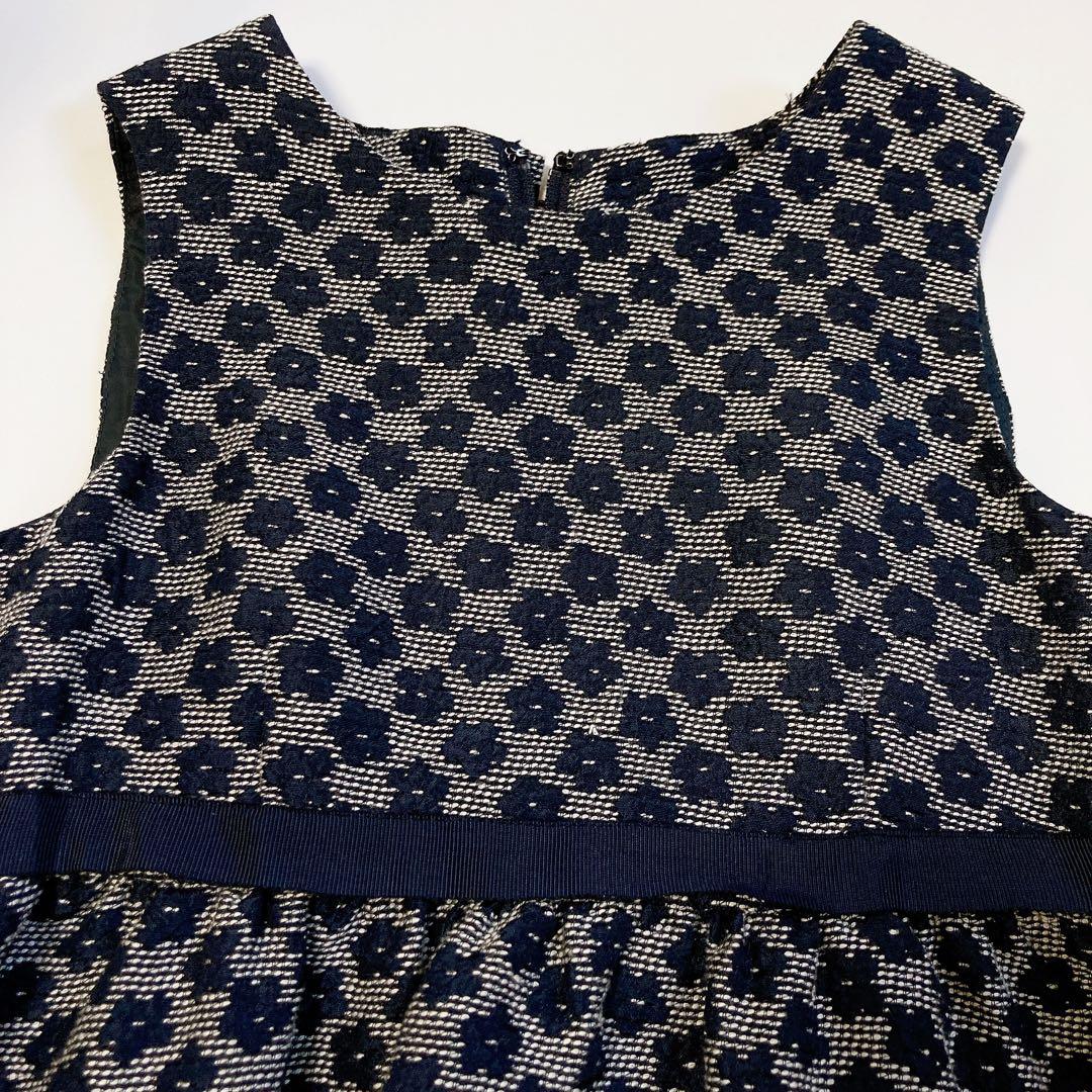 130size ネイビー×花柄 セレモニー 入学 卒園 発表会 フォーマル