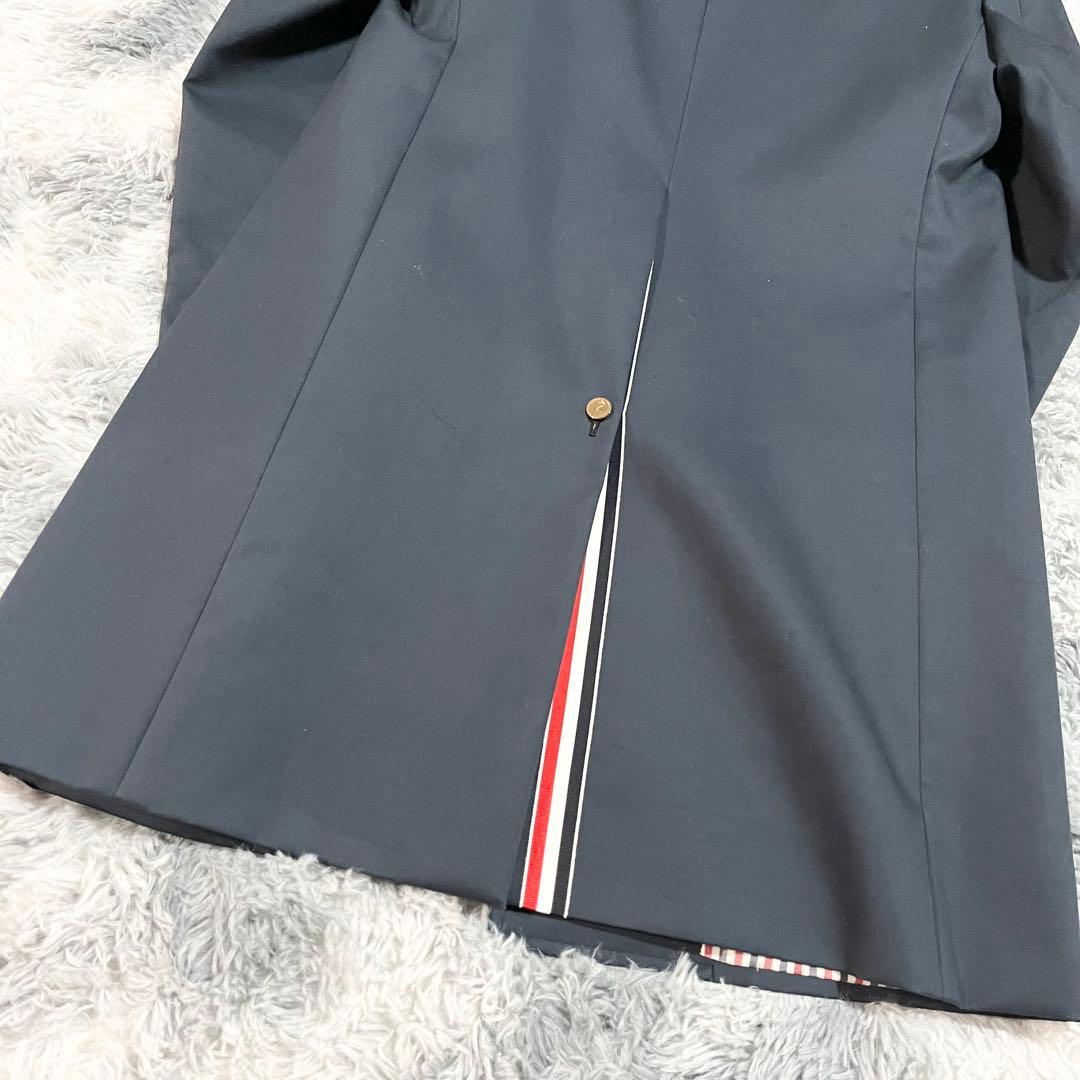 極美品　トムブラウン　バルカラーコート　ネイビー　金ボタン　タグ付き