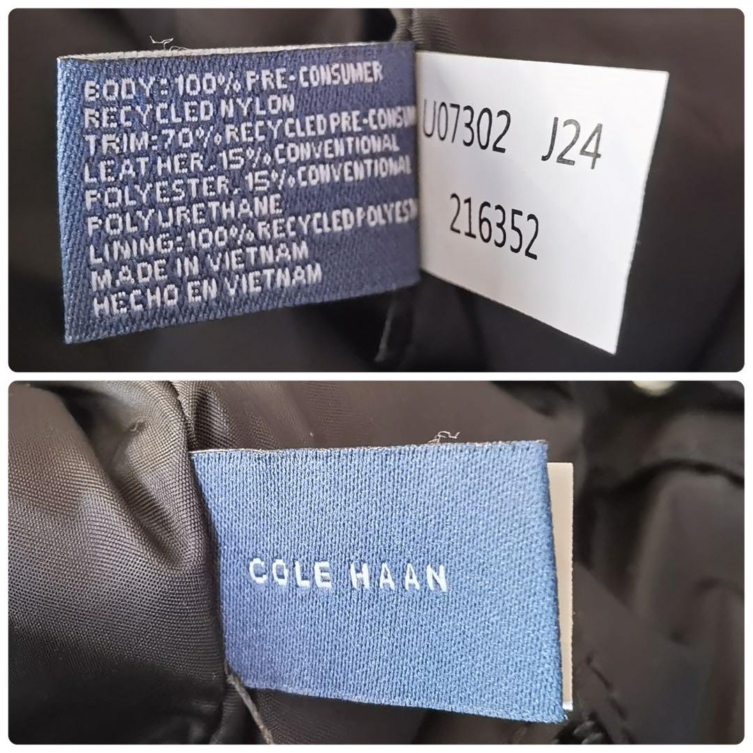 現行品✨コールハーン ナイロン フラップ バックパック リュック 巾着 黒 軽量