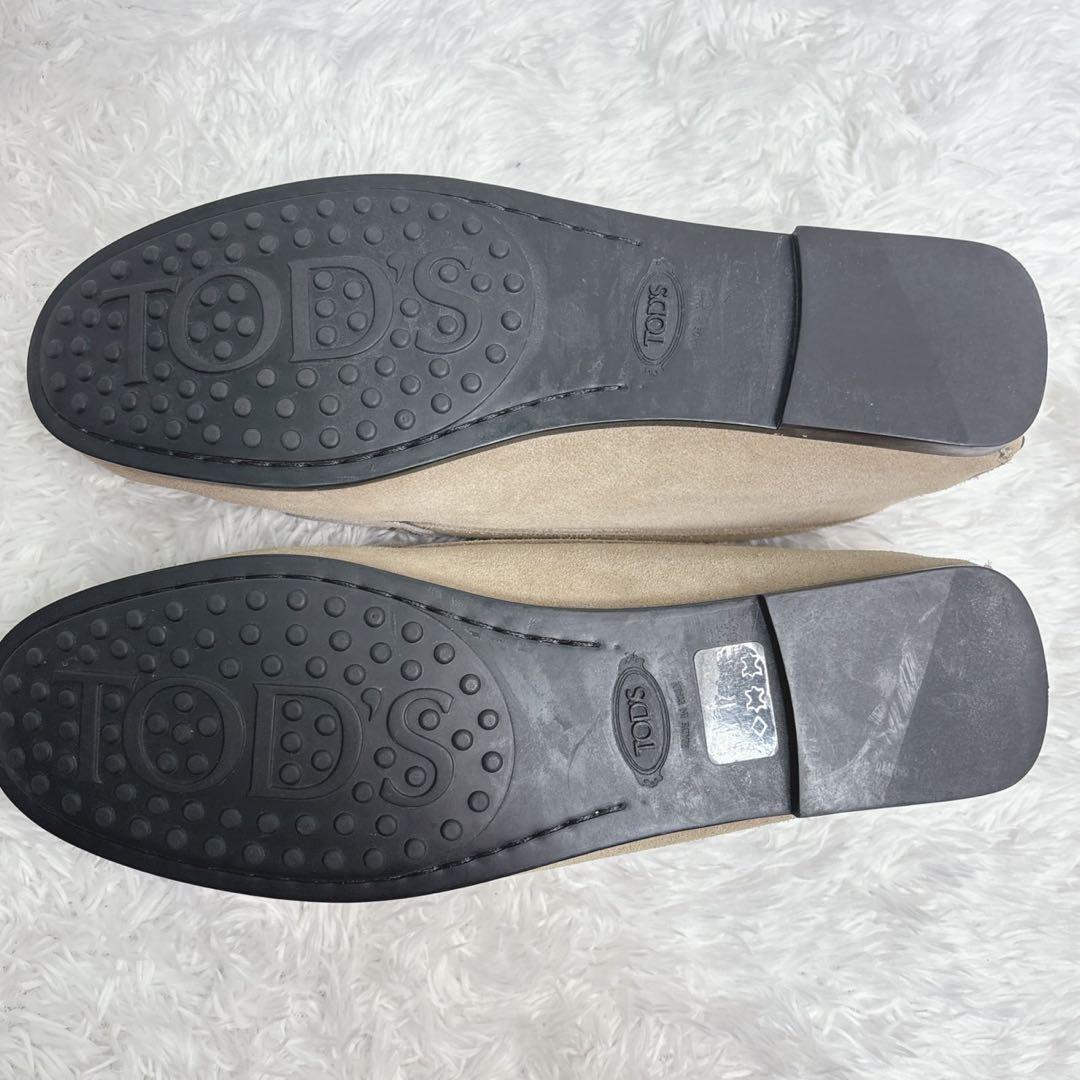 TOD’S トッズ　シティゴンミーニ　スエード　レザー　ベージュ　36
