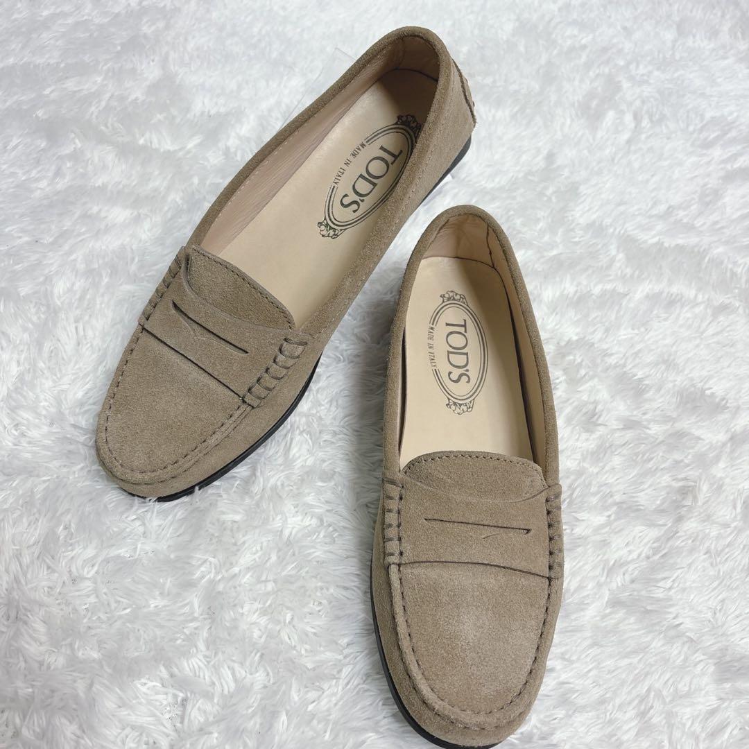 TOD’S トッズ　シティゴンミーニ　スエード　レザー　ベージュ　36