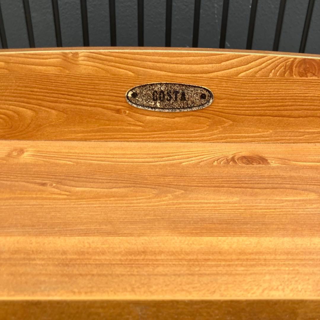 昭和レトロ 古家具 木製飾り棚 3段 チェックディスプレイラック オープンラック