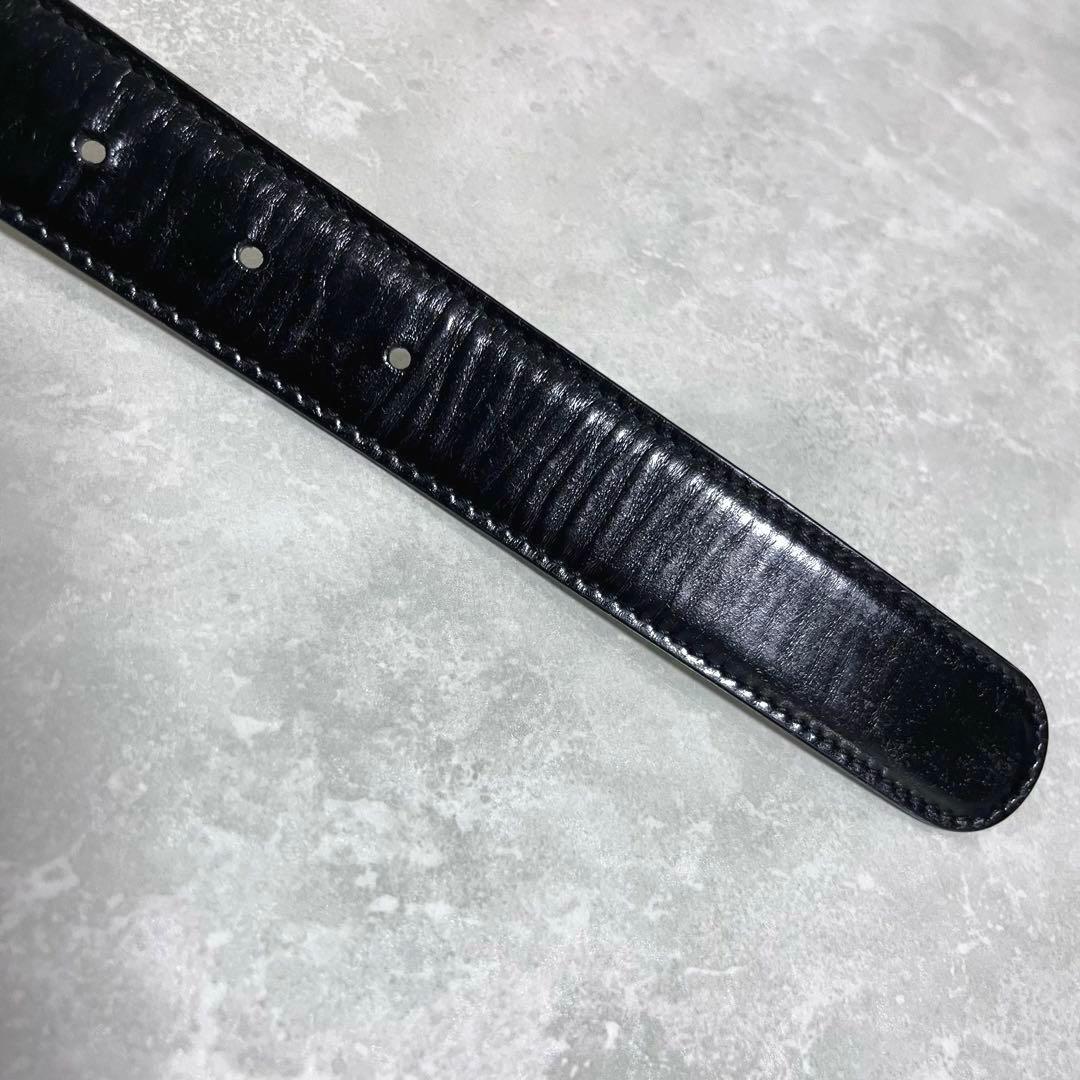 GUCCI 2way シルバーバックル ベルト ホワイト/ブラック