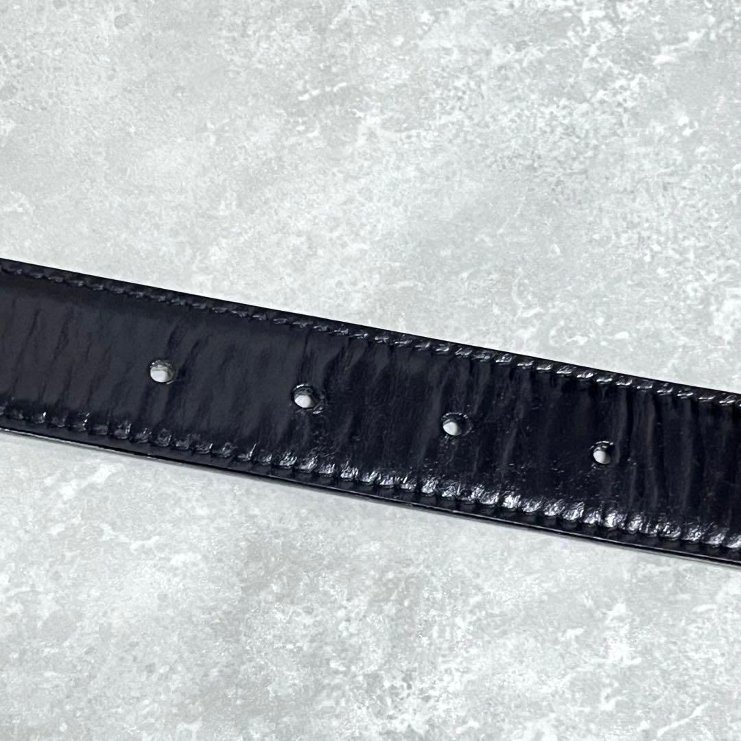 GUCCI 2way シルバーバックル ベルト ホワイト/ブラック