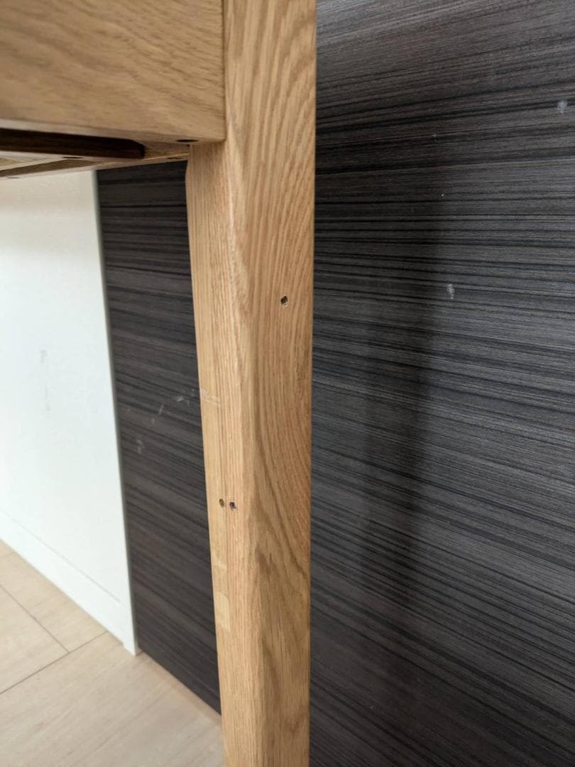 MUJI 良品計画 木製デスク オーク材 引出し付き