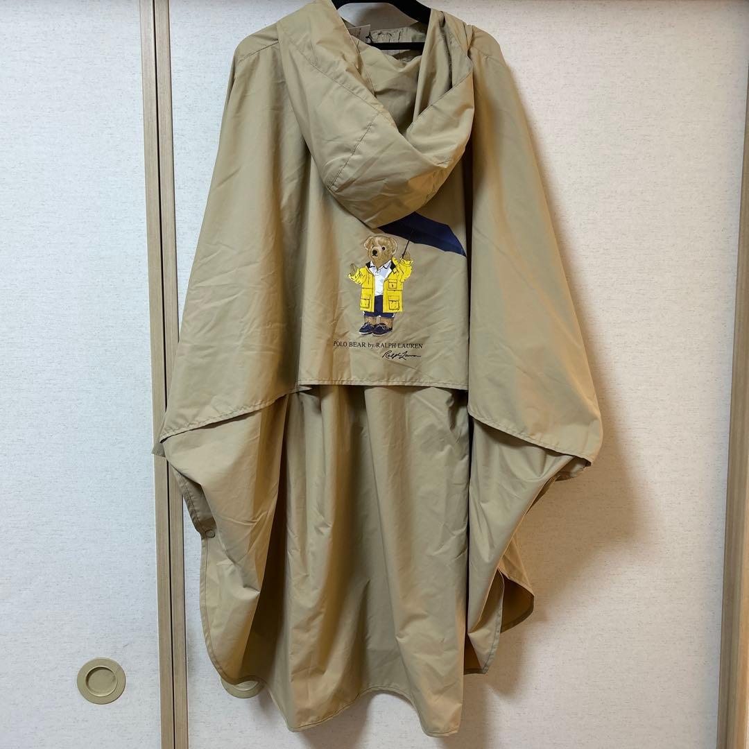 ポロラルフローレン レインポンチョ 雨具 ベージュ ポロベア 新品