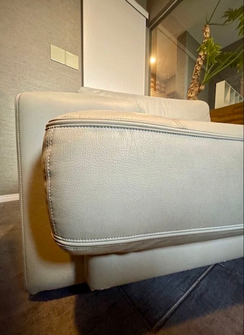 美品□maruniマルニ□ワイドシングルソファー/ラウンジアームソファー