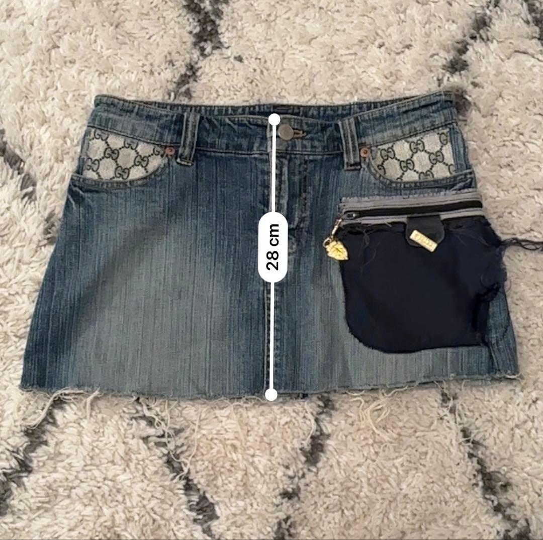 Gucci リメイクデニムミニスカート