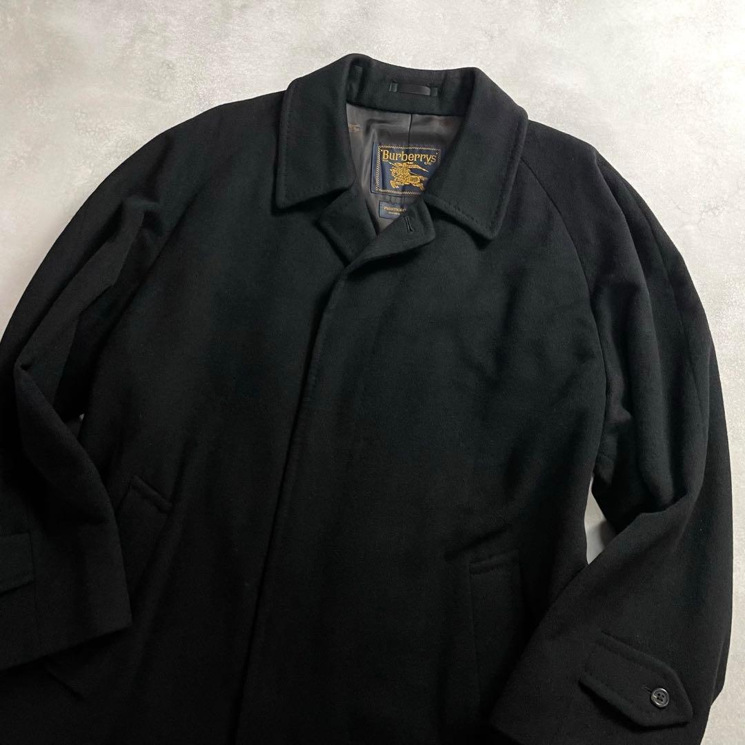 極美品★極上のカシミヤ100％★金タグ★ バーバリー ステンカラーコート XL