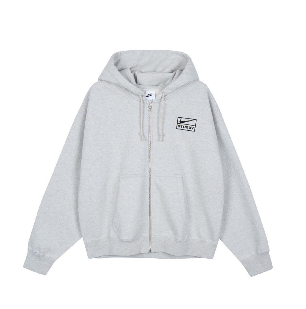 即日発送Nike x Stussy Zip Hoodie Gray Lサイズ - メルカリ