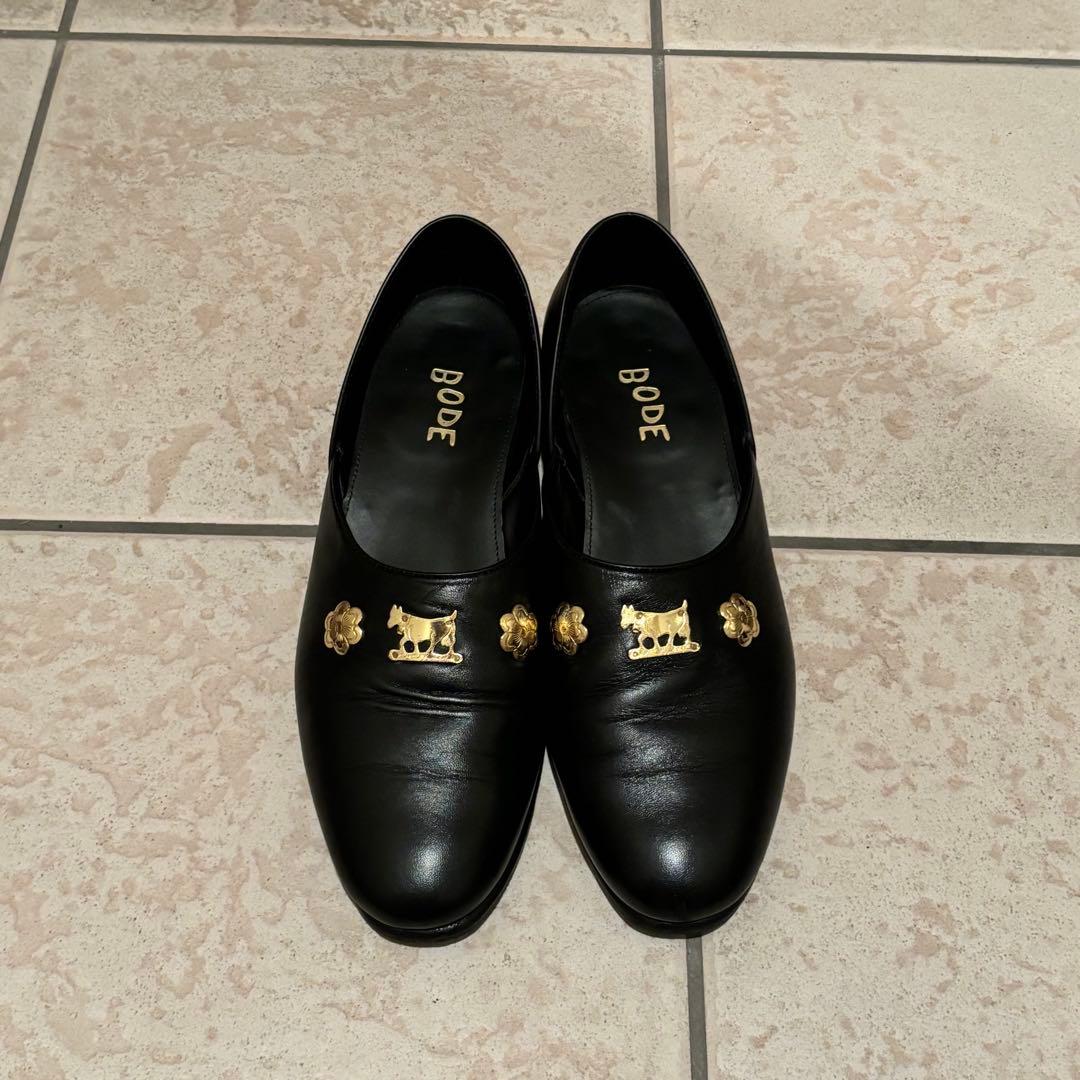 BODE Appenzeller ホース レザー チャーム ローファー シューズ