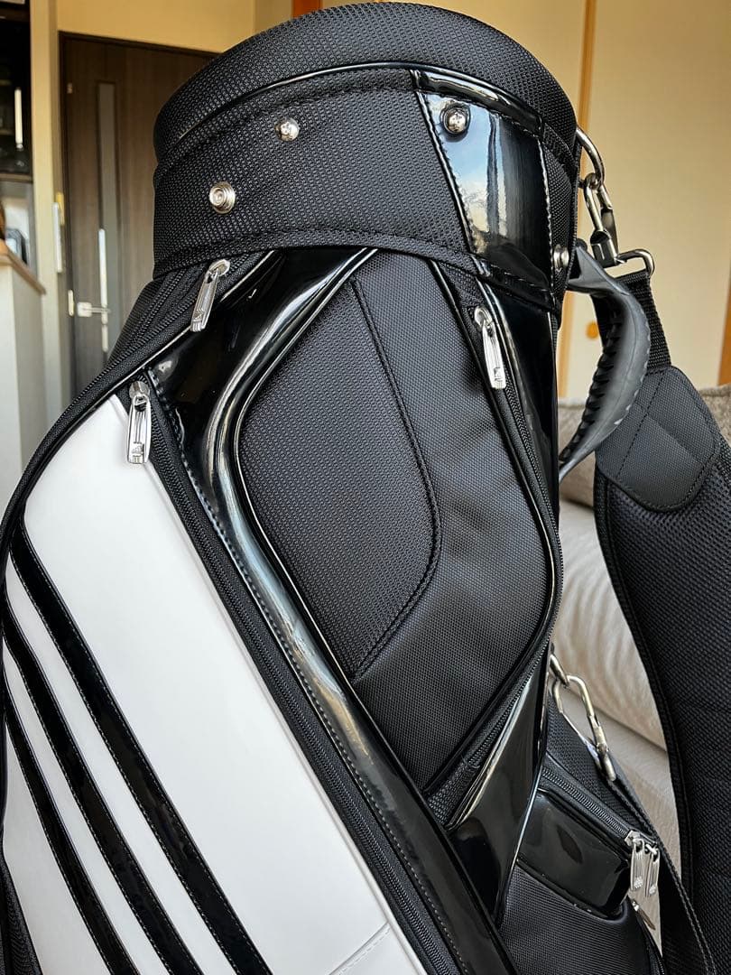 超美品adidas アディダス カートキャディバッグ 黒白