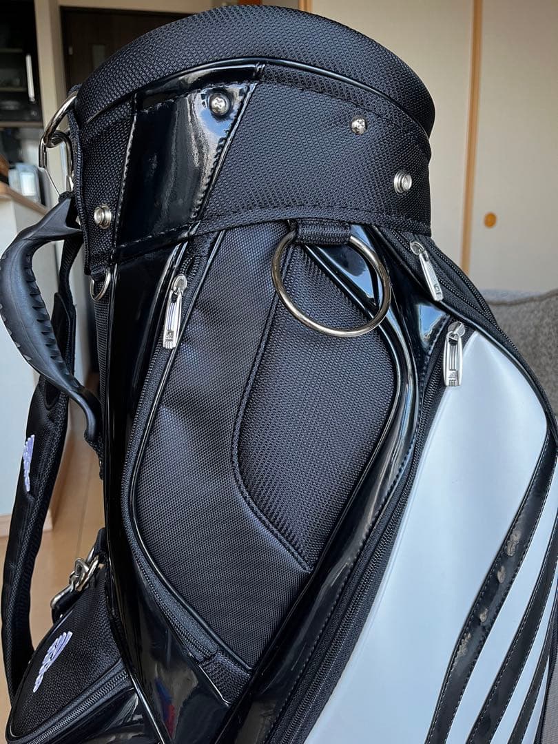 超美品adidas アディダス カートキャディバッグ 黒白