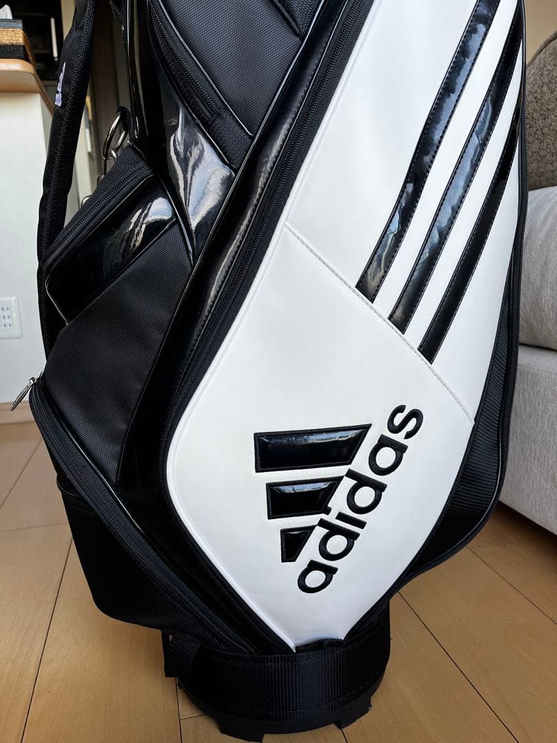 超美品adidas アディダス カートキャディバッグ 黒白