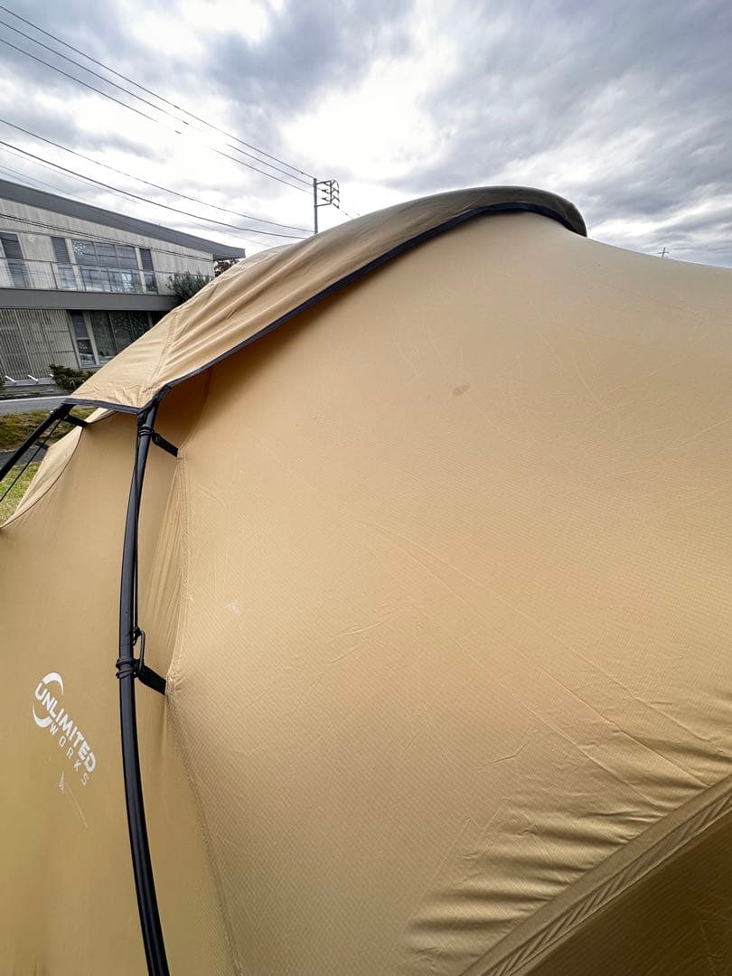 TPUドア付きドームシェルター テントDOKICAMP G2000カーキ(タン)