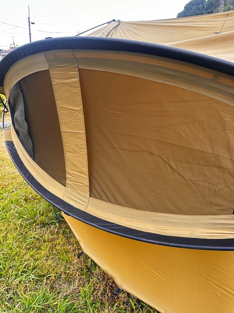 TPUドア付きドームシェルター テントDOKICAMP G2000カーキ(タン)