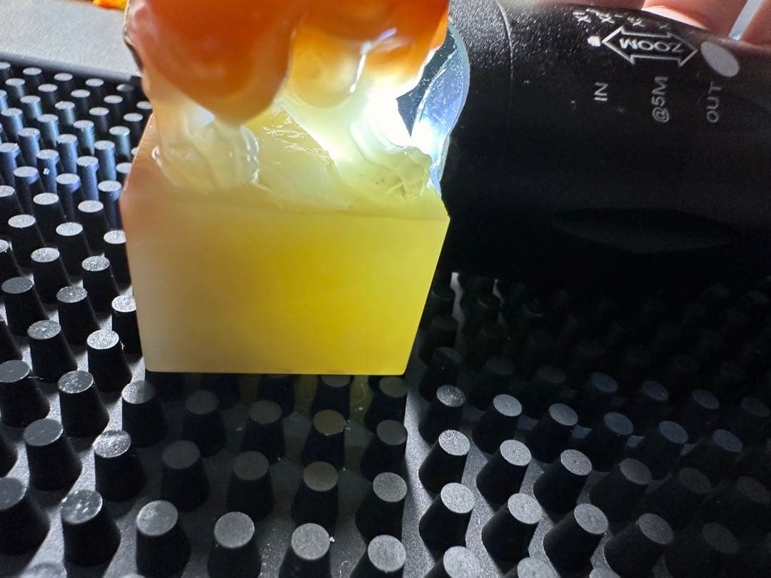 ラオス石　田黄　瑞獣献宝　巧色　高級印材　箱付き　篆刻　書道　落款　雅号