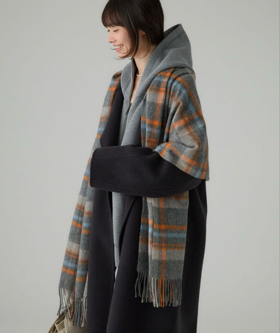 TWEEDMILL Kneerug ストール　オレンジ