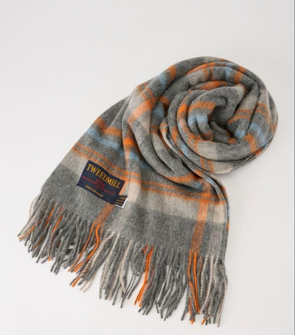 TWEEDMILL Kneerug ストール　オレンジ