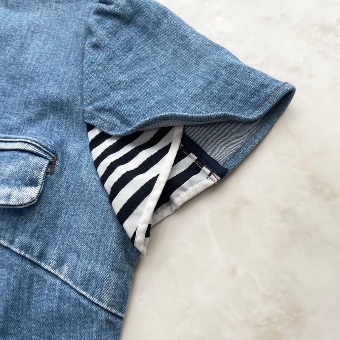 BORDERS at BALCONY デニム　つなぎ　オールインワン　Sサイズ