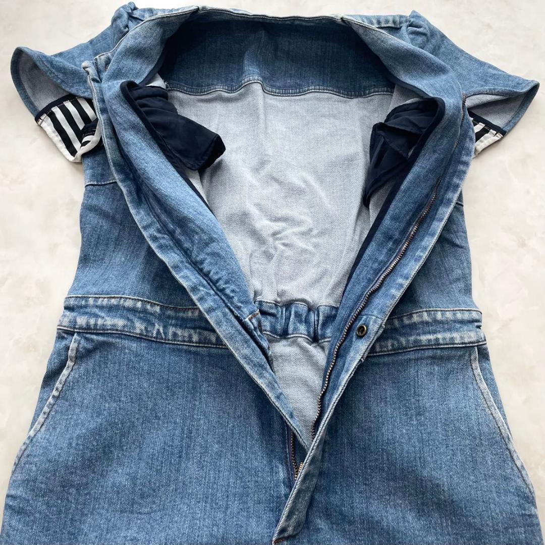 BORDERS at BALCONY デニム　つなぎ　オールインワン　Sサイズ