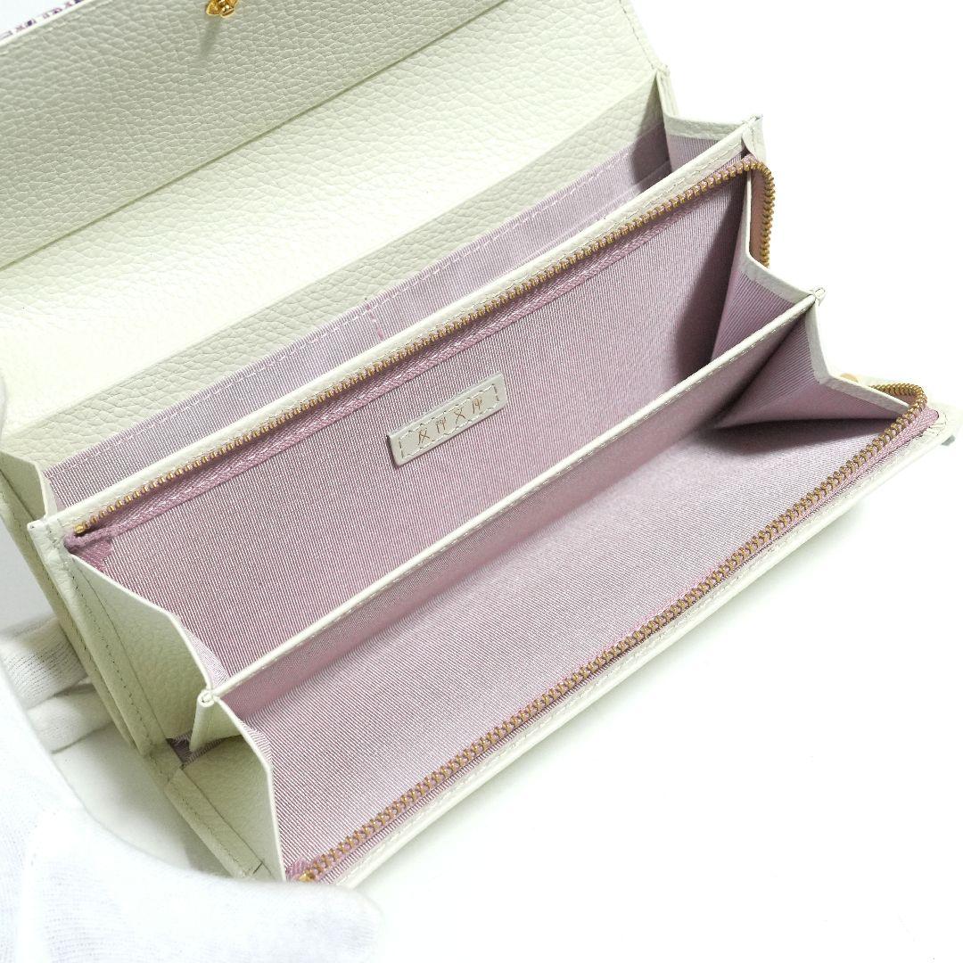 【未使用新品】友禅文庫 蝶柄 長財布 牛革 日本製 大容量