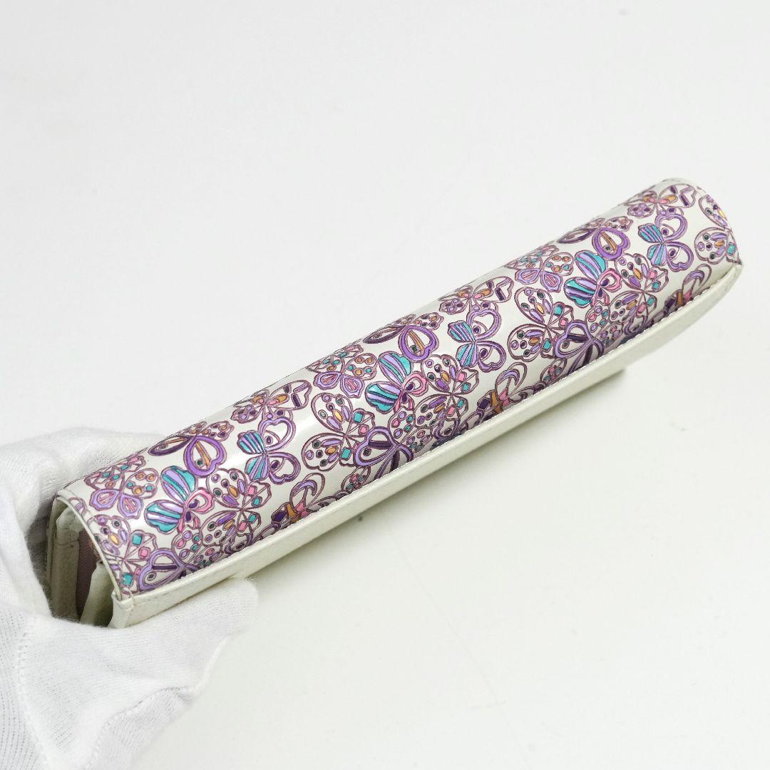 【未使用新品】友禅文庫 蝶柄 長財布 牛革 日本製 大容量