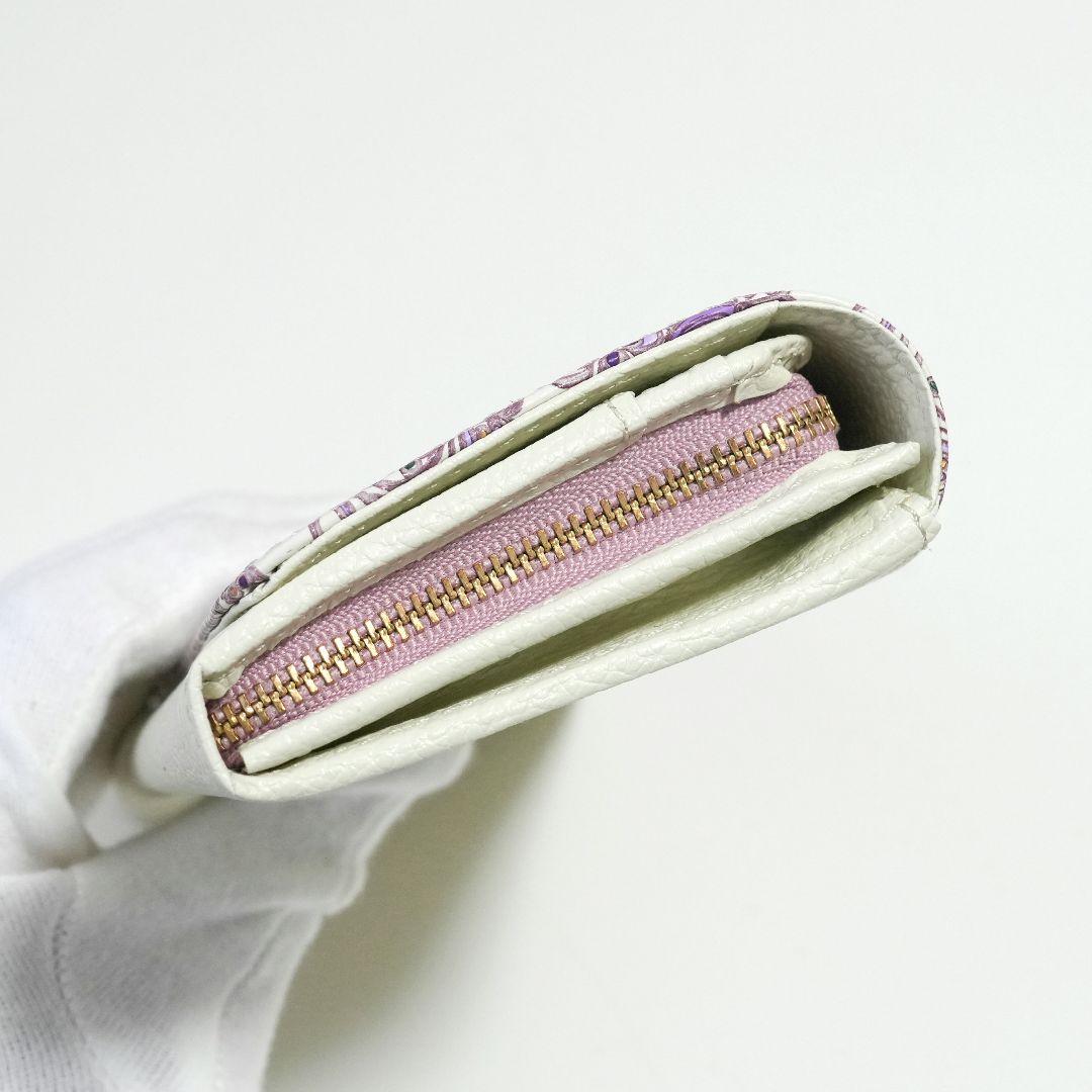 【未使用新品】友禅文庫 蝶柄 長財布 牛革 日本製 大容量