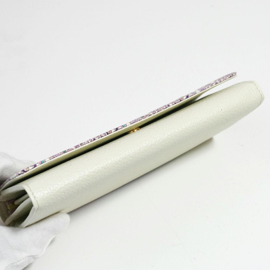 【未使用新品】友禅文庫 蝶柄 長財布 牛革 日本製 大容量