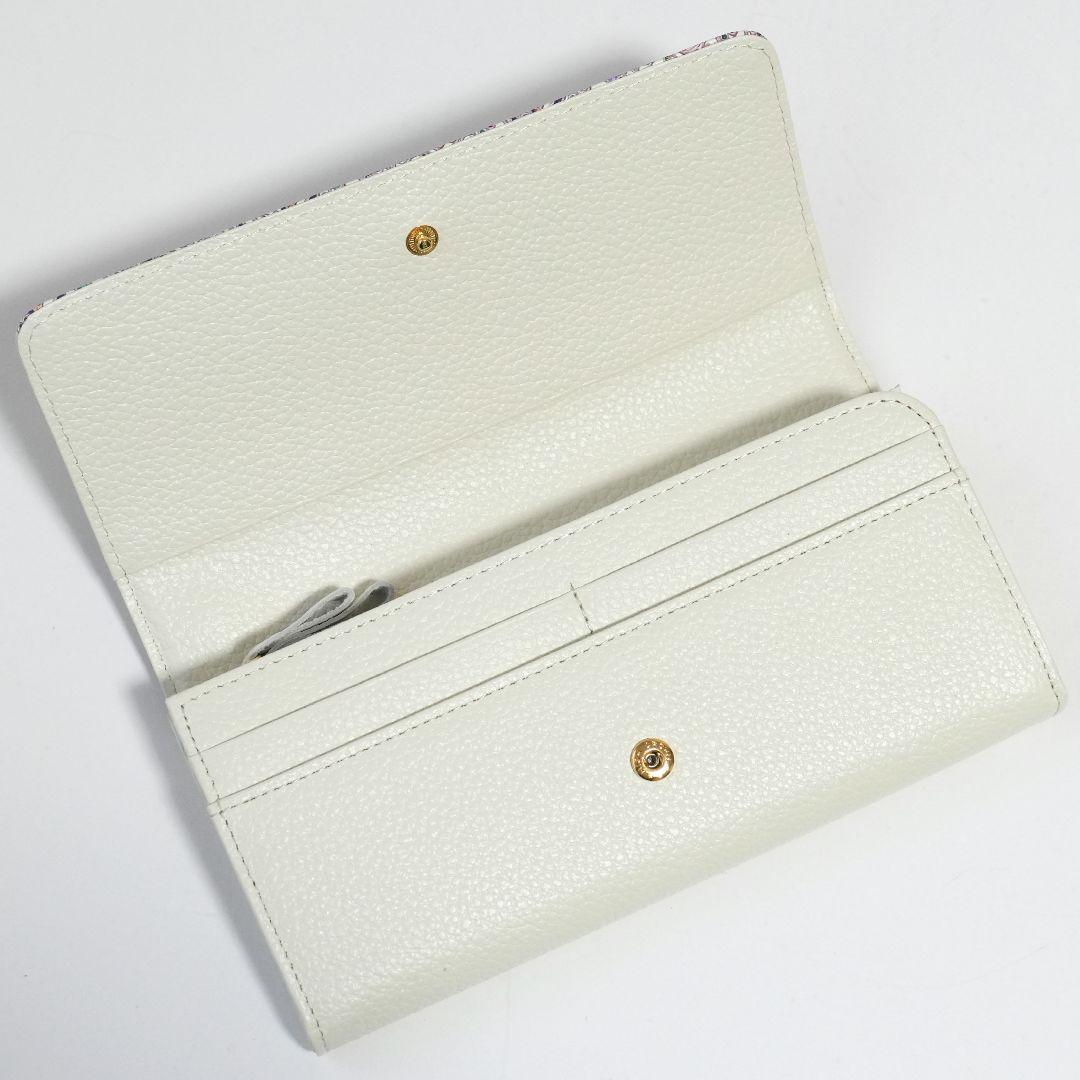 【未使用新品】友禅文庫 蝶柄 長財布 牛革 日本製 大容量