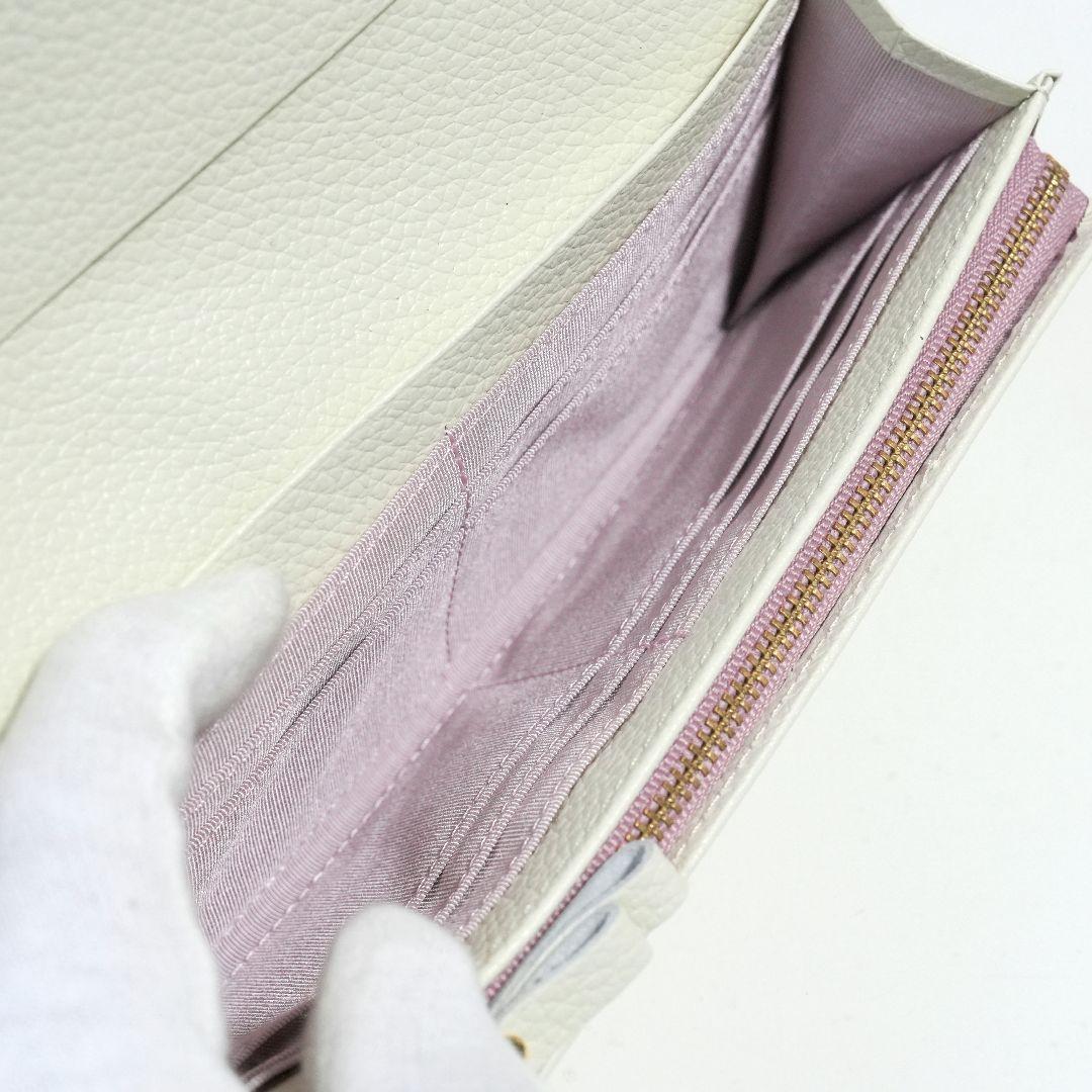 【未使用新品】友禅文庫 蝶柄 長財布 牛革 日本製 大容量