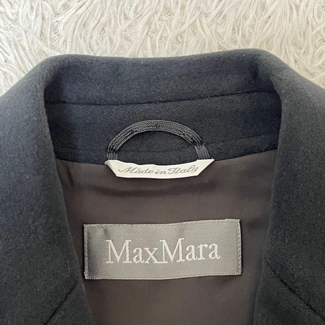 【最高級】マックスマーラ チェスターコート マキシ丈 銀タグ チャコールグレー