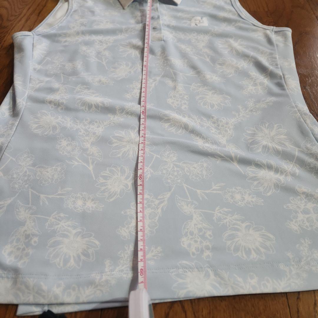 韓国女子FJ 水色 花柄 ノースリブシャツ スカート セットアップ