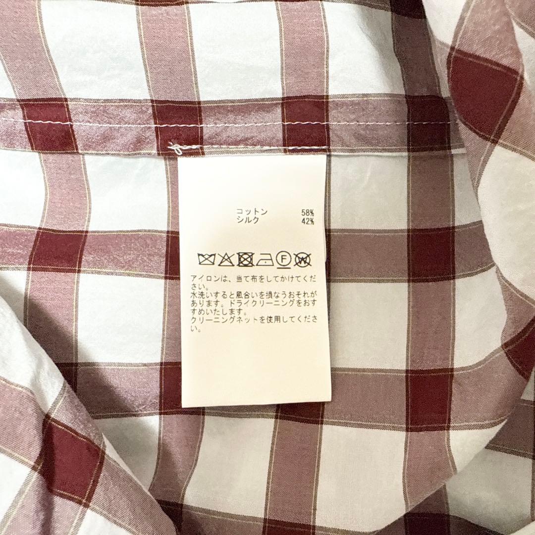 CURRENTAGE カレンテージ シルク混 チェックスカート M