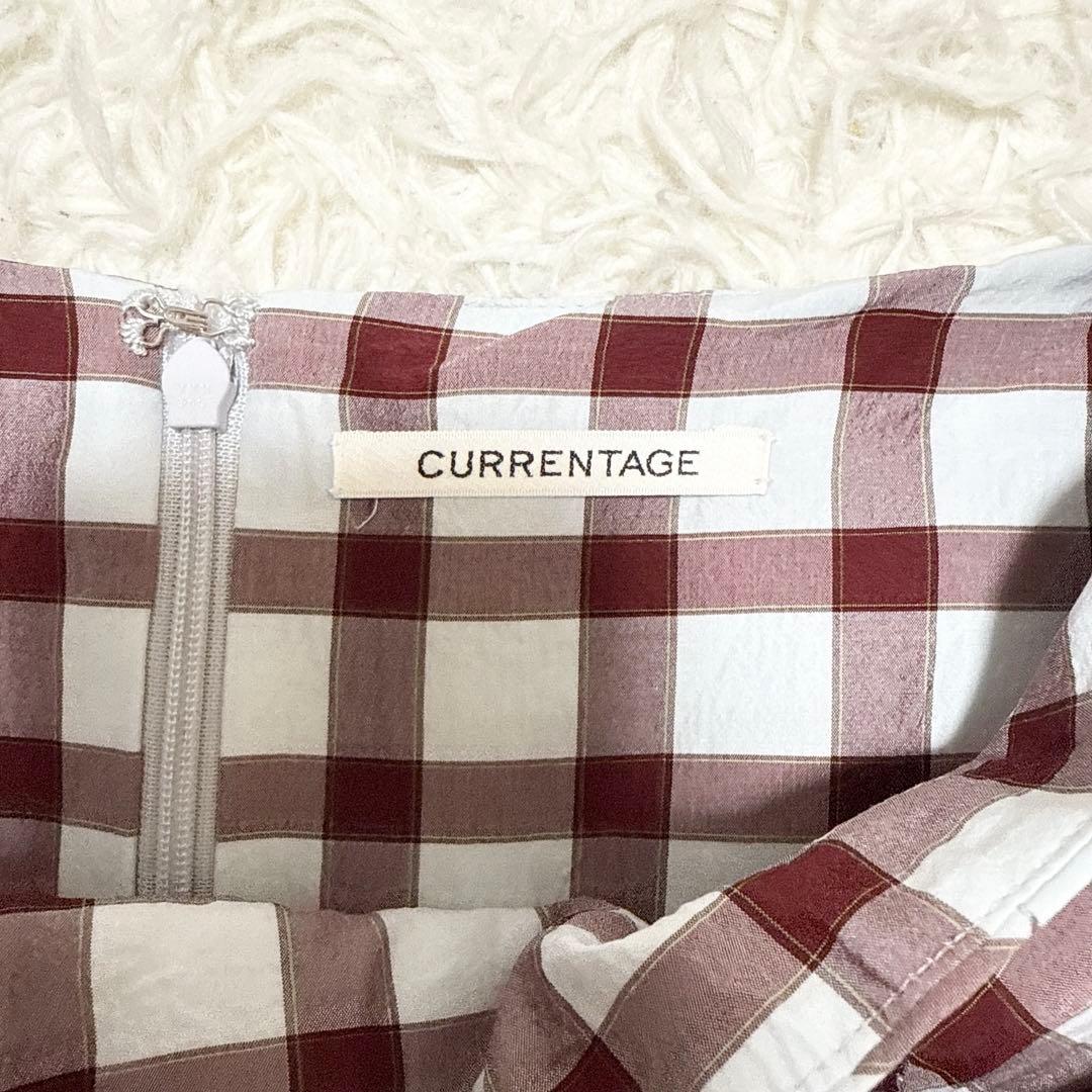 CURRENTAGE カレンテージ シルク混 チェックスカート M