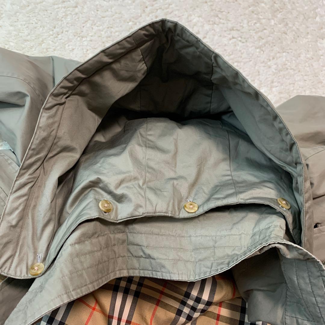 大きいサイズ バーバリー ダウン モッズコート ライナー付 ノバチェック ロング