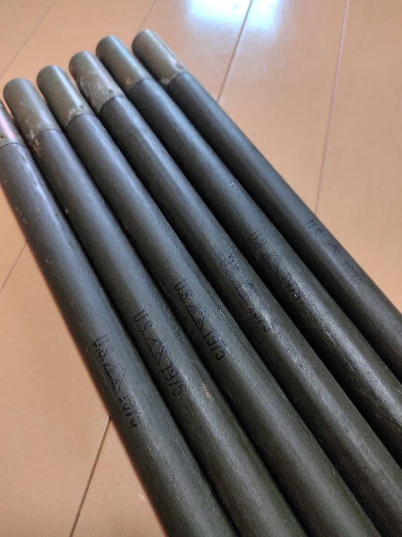 米軍 軍幕 US パップテント 2枚、ペグ10本、ポール2本