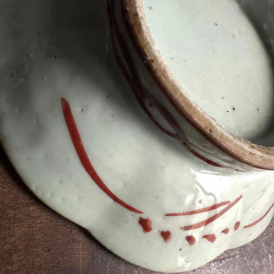 希少】清朝期 粉彩 花の図 輪花皿 台皿 小皿 中国古玩 中国美術 骨董品