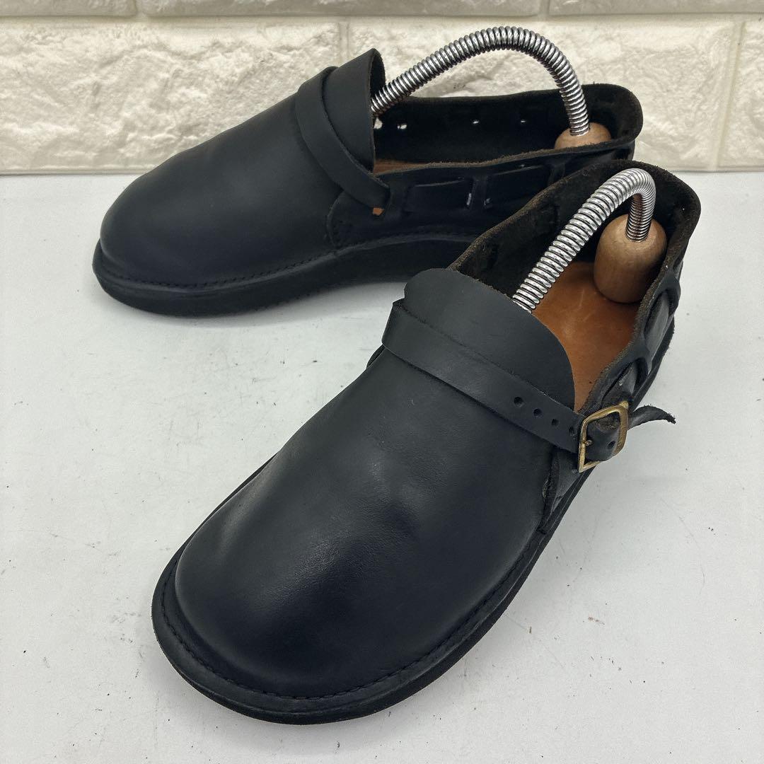 【美品】オーロラシューズ ミドルイングリッシュ 23.5 レザー ローファー 黒