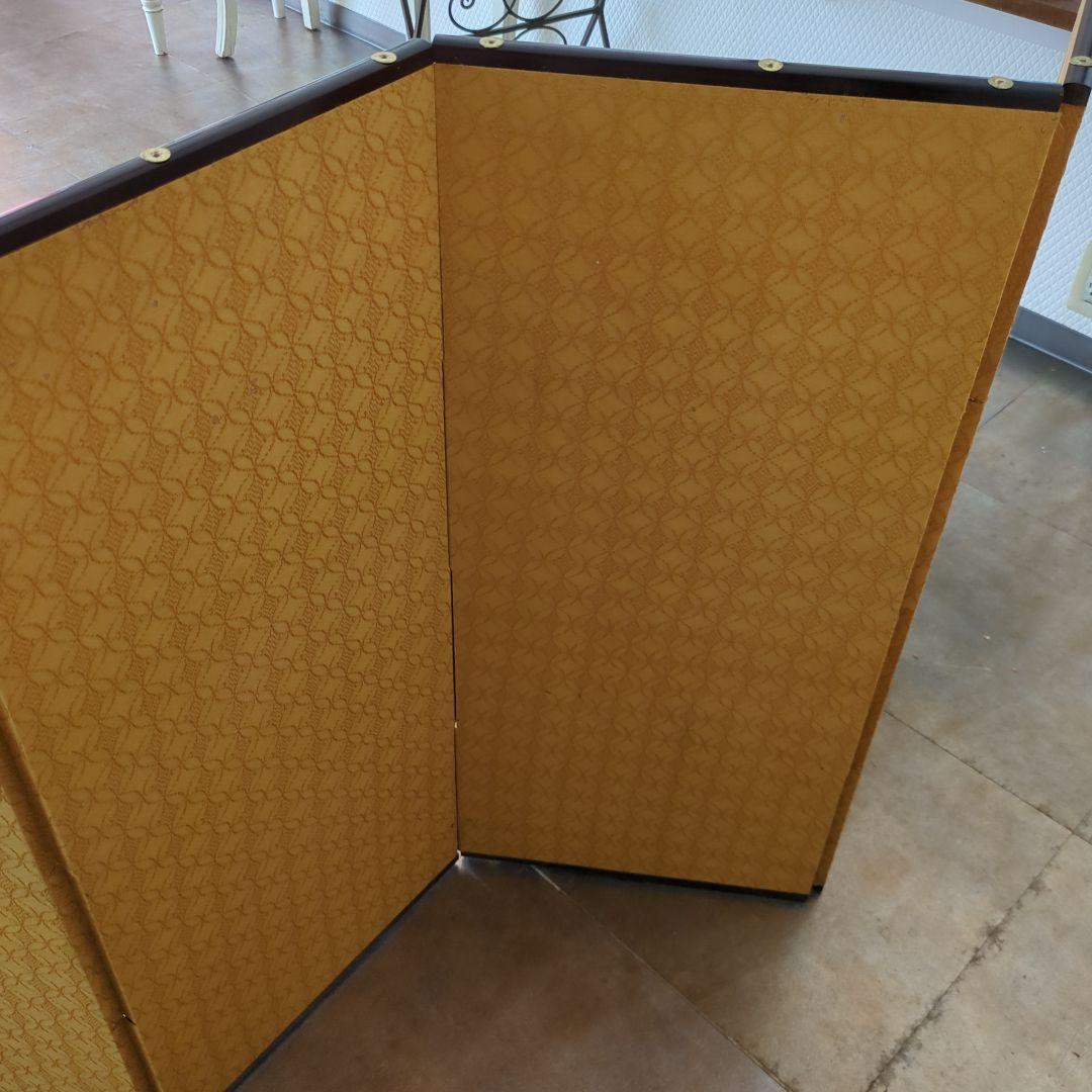 屏風 御所車 牡丹 衝立 間仕切り 手描き 折りたたみ 紙箱 ディスプレイ