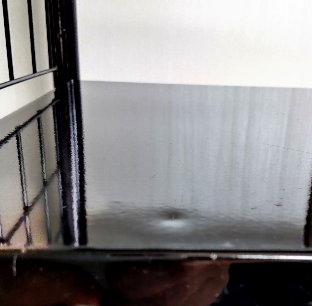 オープンシェルフ　マガジンラック　アイアン　メタルフレーム　ワゴン　ブラック