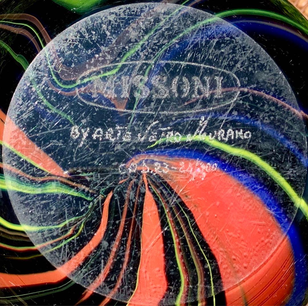 1980´S ミッソーニ ムラーノ製 ガラス ストライプ デザイン 花瓶