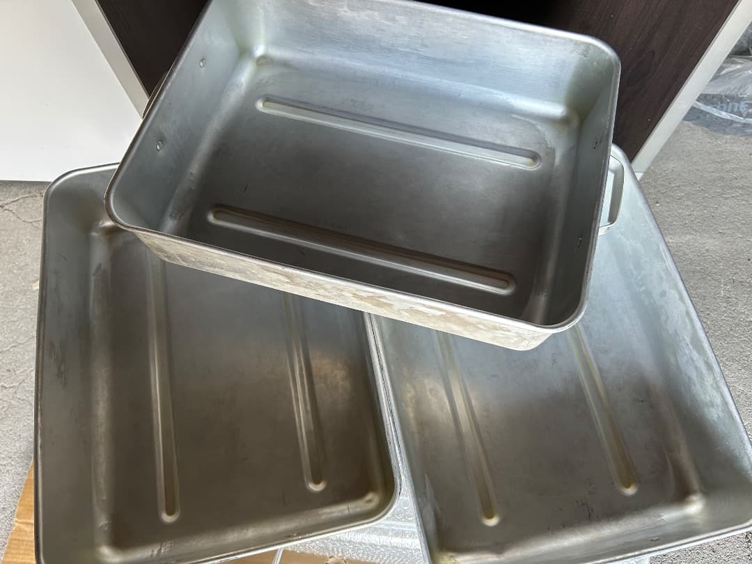 昭和レトロ 学校給食 3点セット アルミ製食缶蓋あり