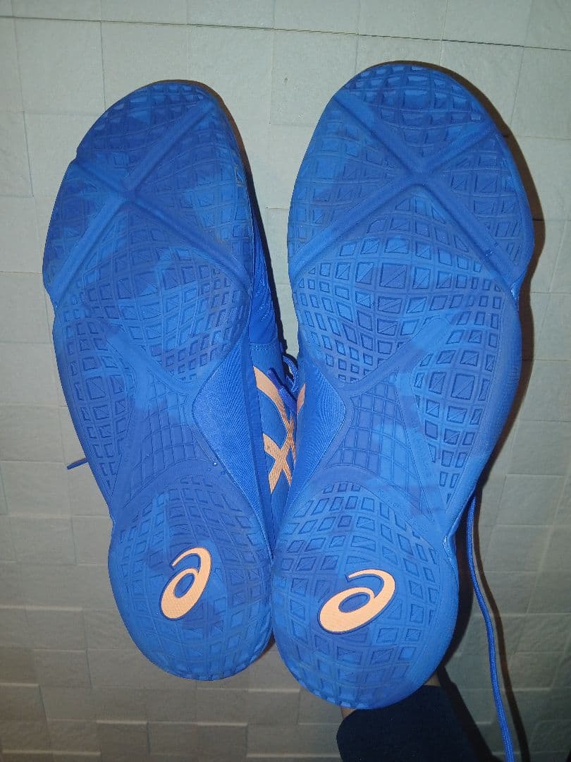 【未使用に近い】アシックス アンプレアルス LOW 2 ブルー 32cm