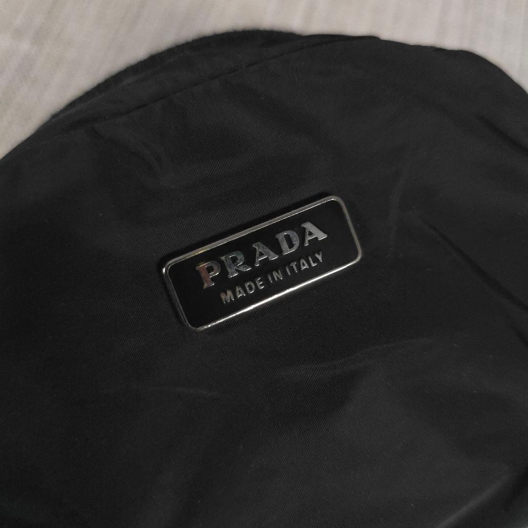 未使用級　PRADA　プラダ　テスート　ミニ　ポーチ　化粧品　三角ロゴ　白タグ