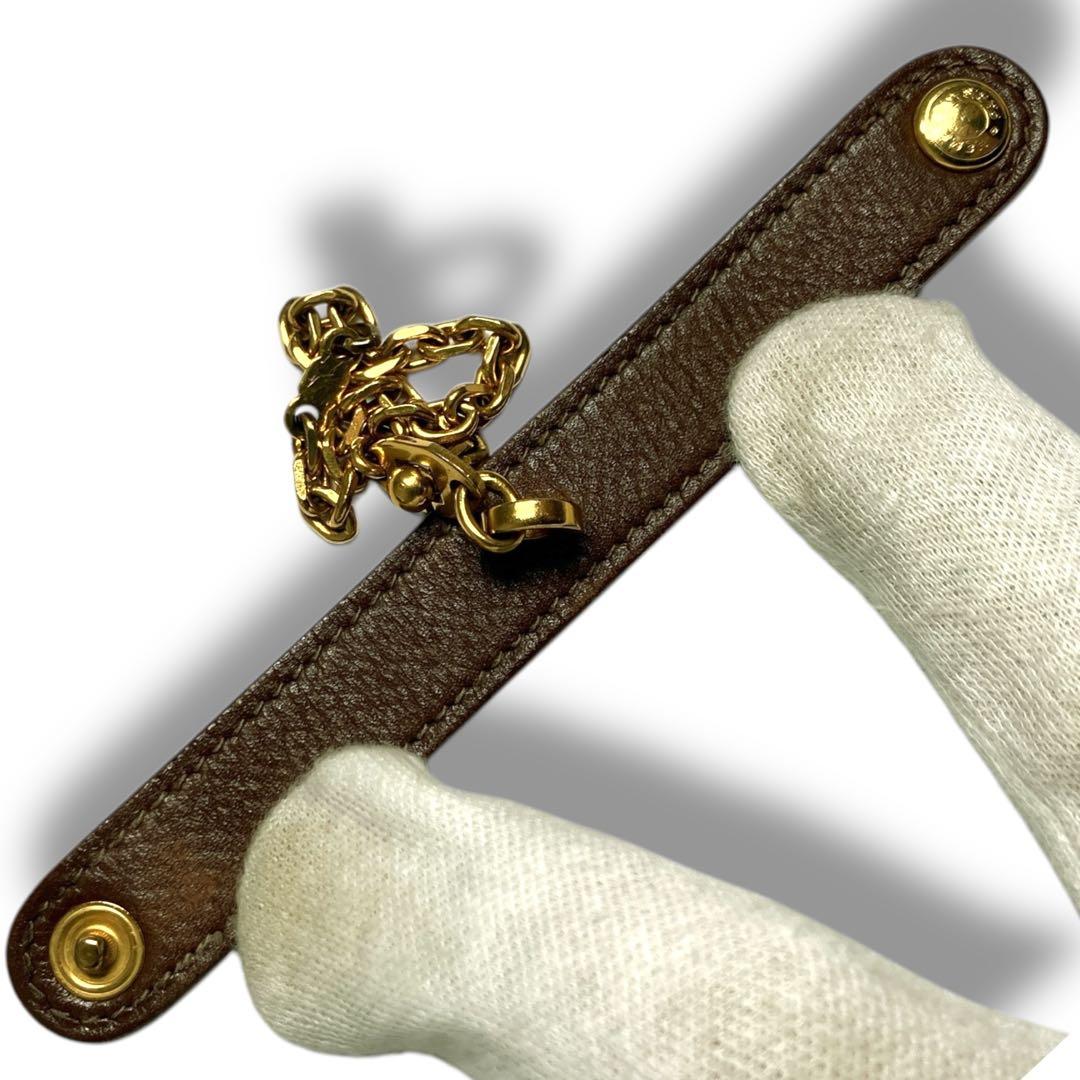 エルメス 良品 フランス製 箱付き レザー ゴールド金具 グローブホルダー