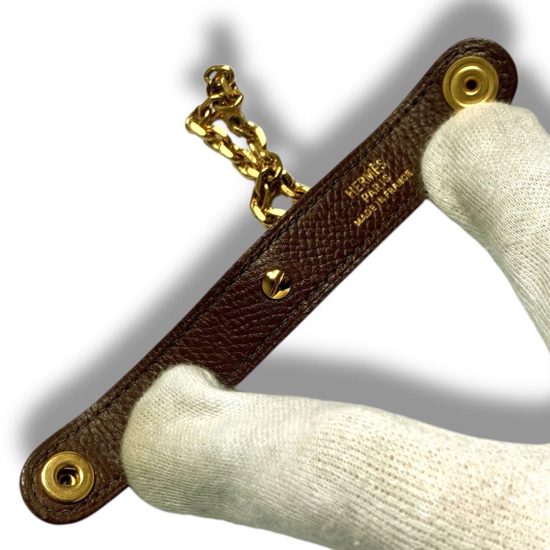 エルメス 良品 フランス製 箱付き レザー ゴールド金具 グローブホルダー